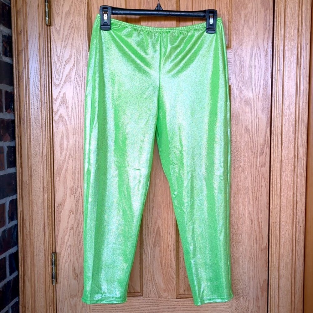 Wolff Fording dance capri leggings XLA XL Adult (street L) green mystique foil